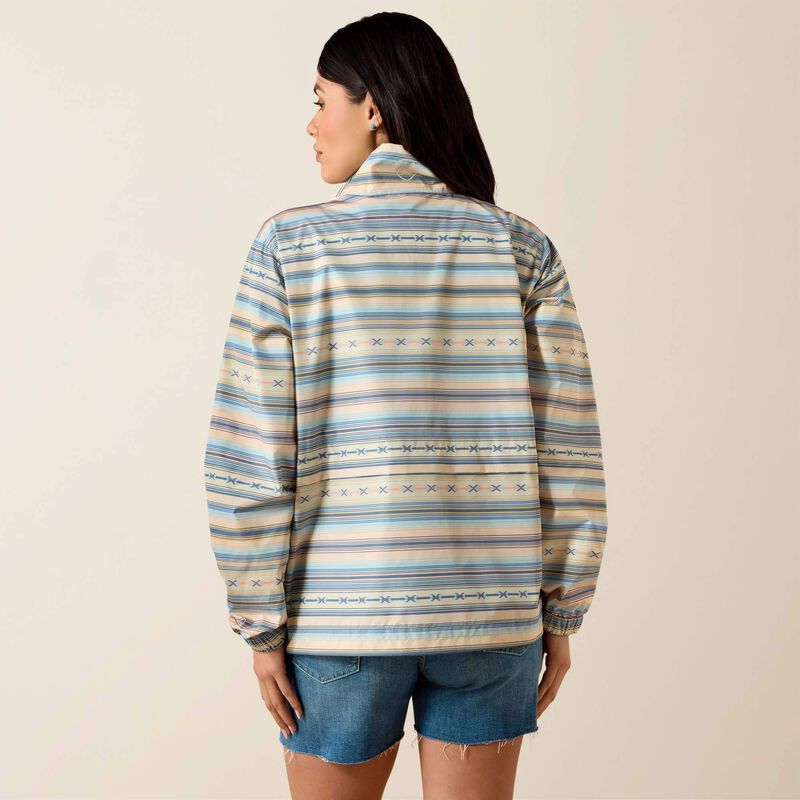 Ariat Whisper Pullover Jacket-SUNSET SERAPE STRIPE