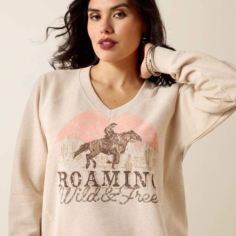 Victoria Sweatshirt-KHAKI HEATHER