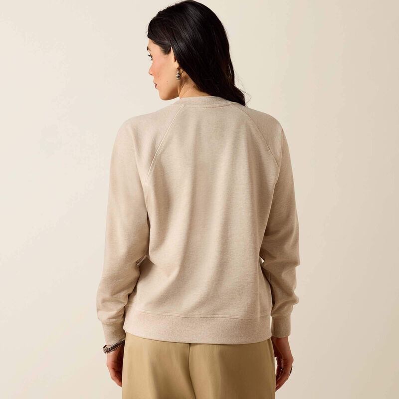 Victoria Sweatshirt-KHAKI HEATHER