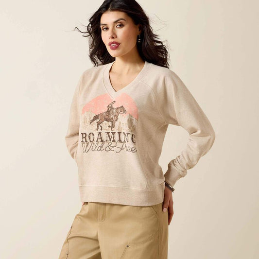 Victoria Sweatshirt-KHAKI HEATHER