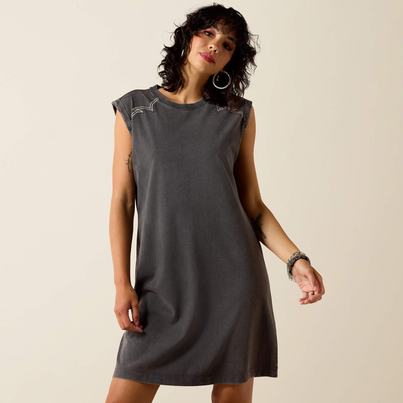 Jordan Dress/CHARCOAL MINERAL WASH