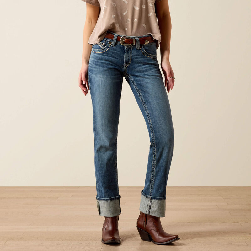Mid Rise Estelle Straight Leg Jeans-CANADIAN