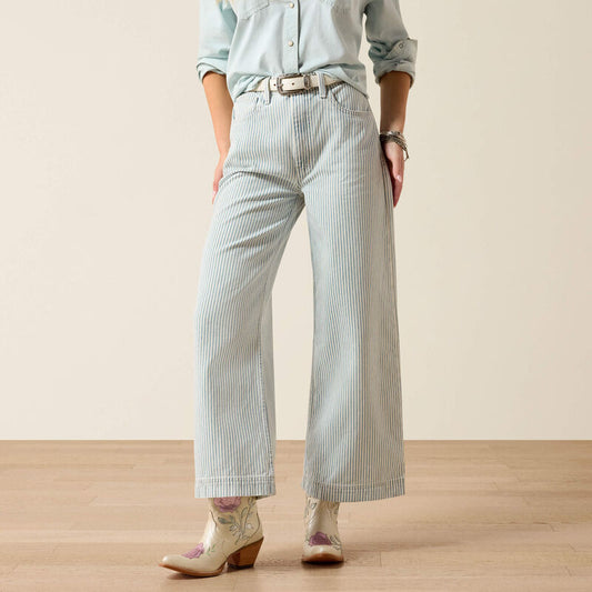 Ultra High Rise Jazmine Wide Leg Jeans-BLUE WHITE DENIM STRIPE