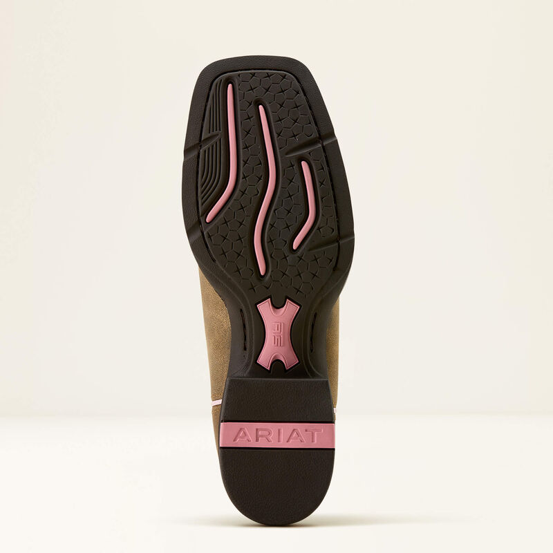 Round Up Ruidoso Wide Square Toe Western Boot-BROWN BOMBER|DUSTY ROSE