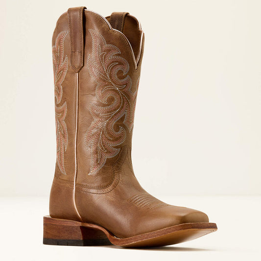 County Lane Wide Square Toe Western Boot-NATURAL TAN