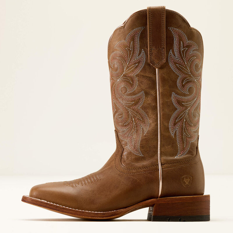 County Lane Wide Square Toe Western Boot-NATURAL TAN