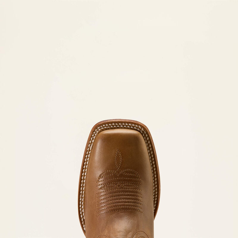 County Lane Wide Square Toe Western Boot-NATURAL TAN