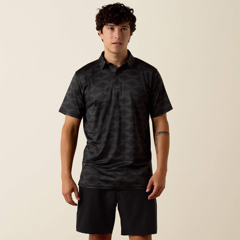 All Over Print Heathered Classic Fit Polo