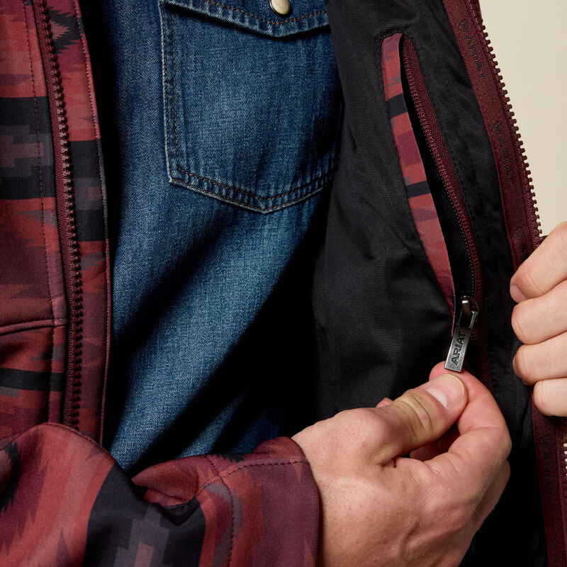 MNS Logo Softshell Jacket- Red MAHOGANY