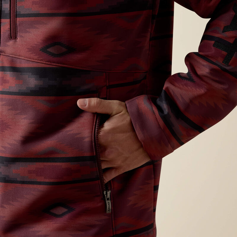 MNS Logo Softshell Jacket- Red MAHOGANY