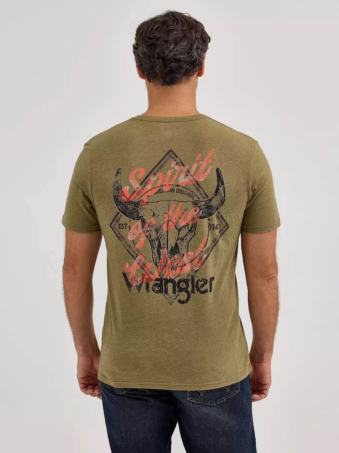 Men's Wrangler Back Graphic T-Shirt (Spirit of the West)