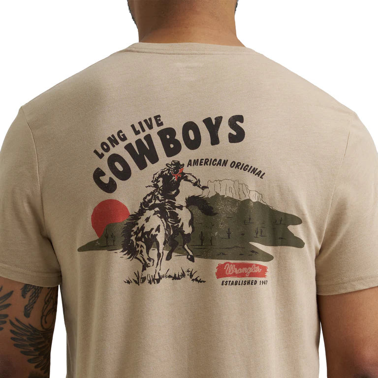 Wrangler Long Live Cowboys Men's Short Sleeve Graphic T-Shirt