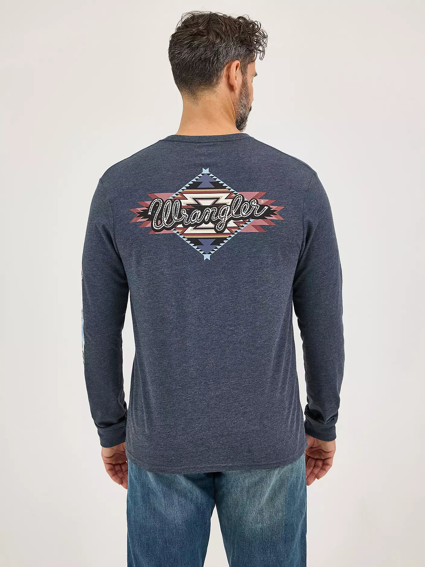 Wrangler Men's Long Sleeve Back Graphic T-Shirt