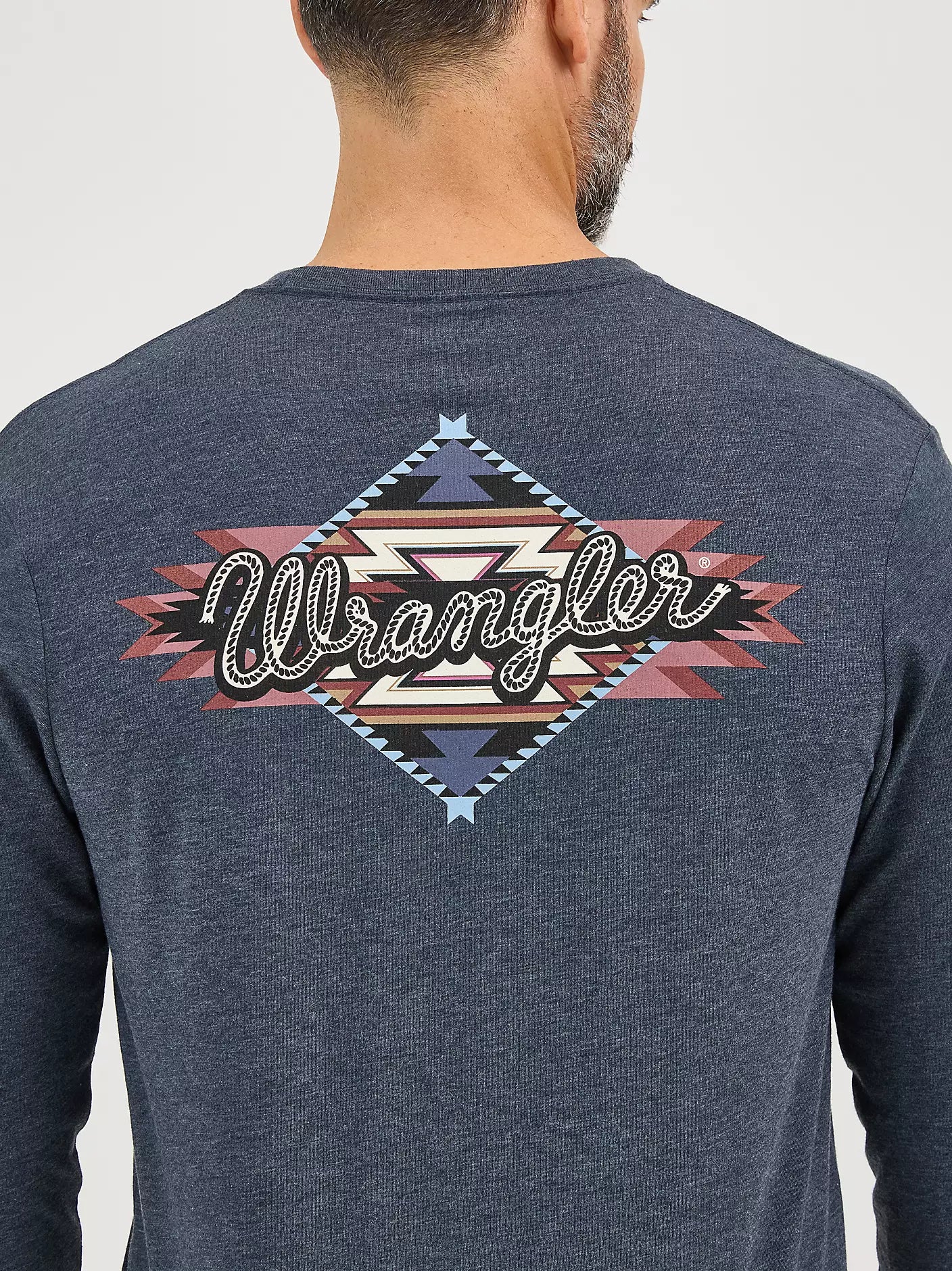 Wrangler Men's Long Sleeve Back Graphic T-Shirt