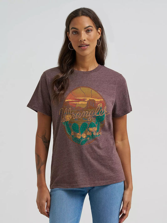 Women's Cactus Logo Reg Fit Tee- French Roast