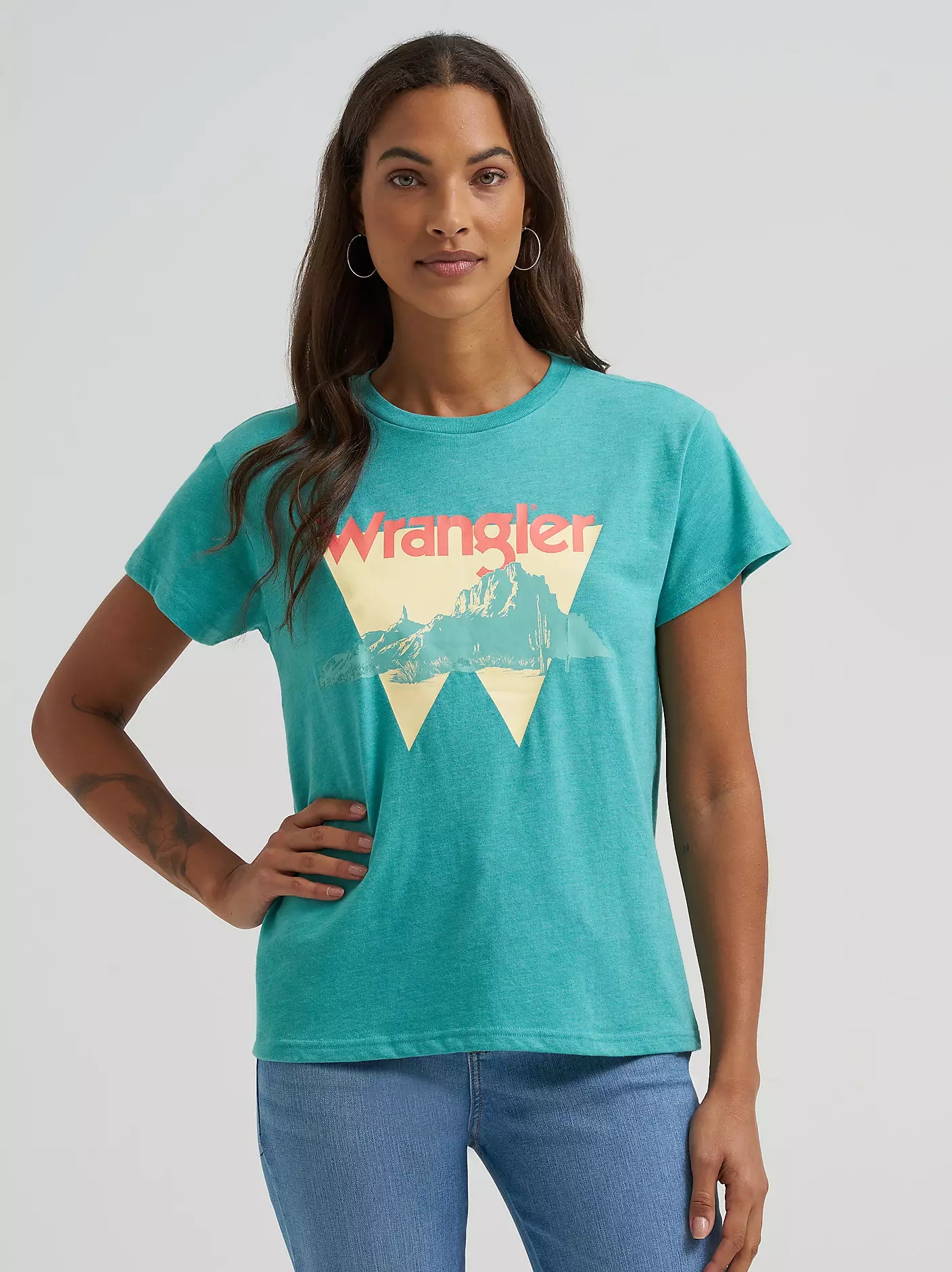 Women's W Mountains Reg Fit Tee- Latigo Bay