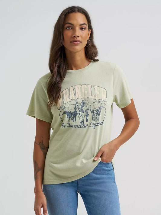 Women's American Legend Reg Fit Tee- Laurel Green
