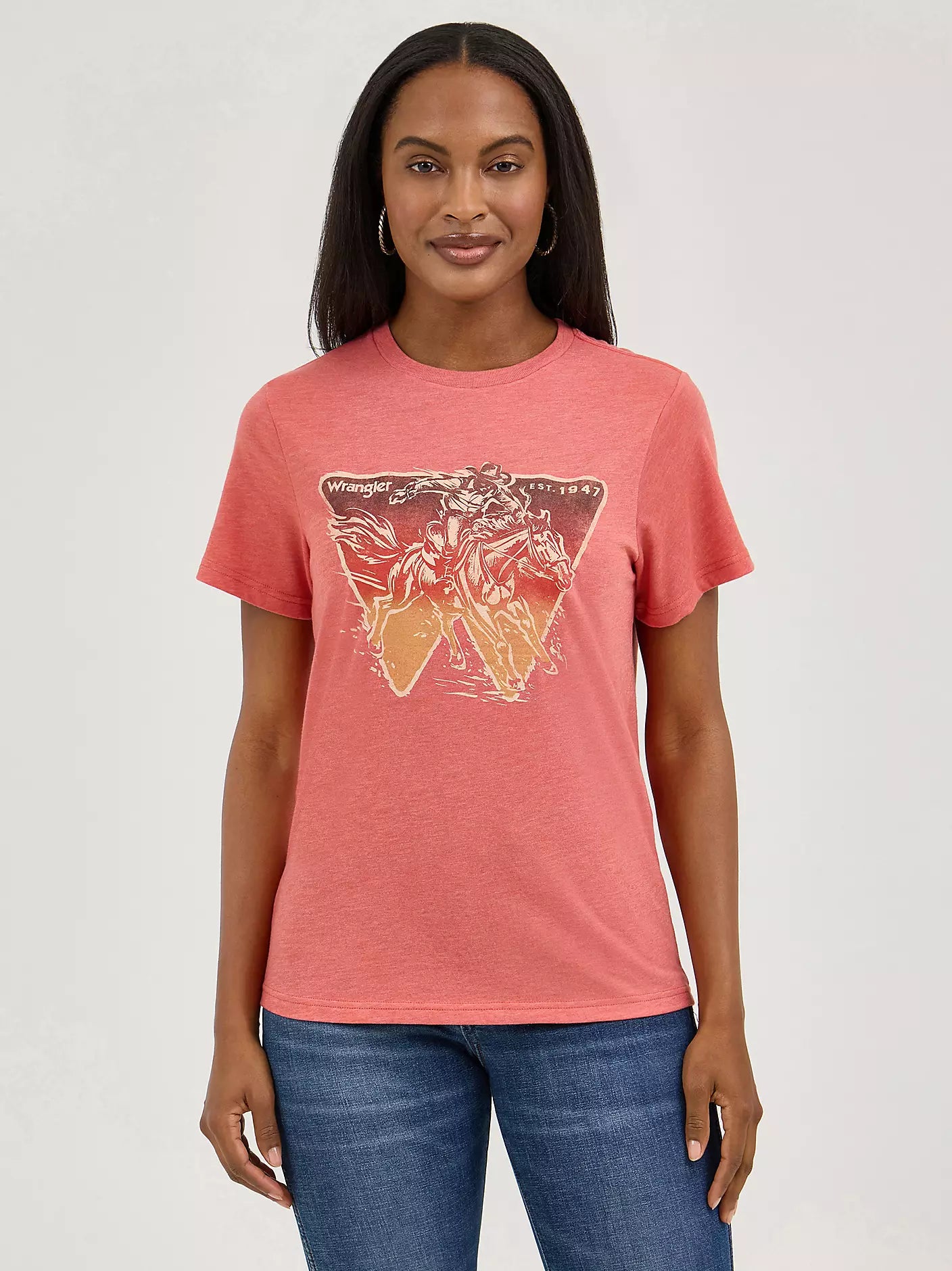 Women's W Rodeo Reg Fit Tee- Burnt Sienna