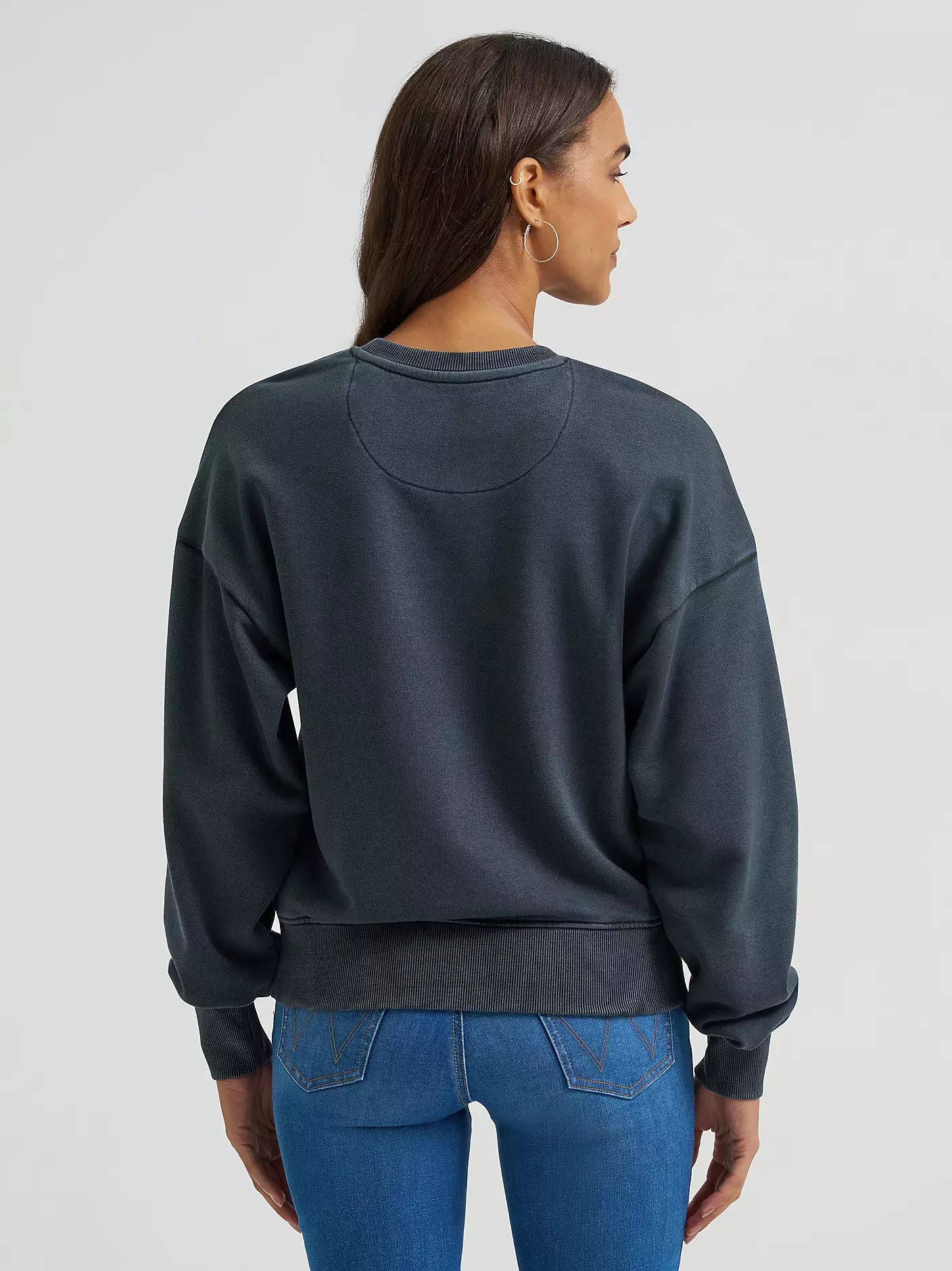 Women's Get the Horns Cropped Sweatshirt- Jet Black
