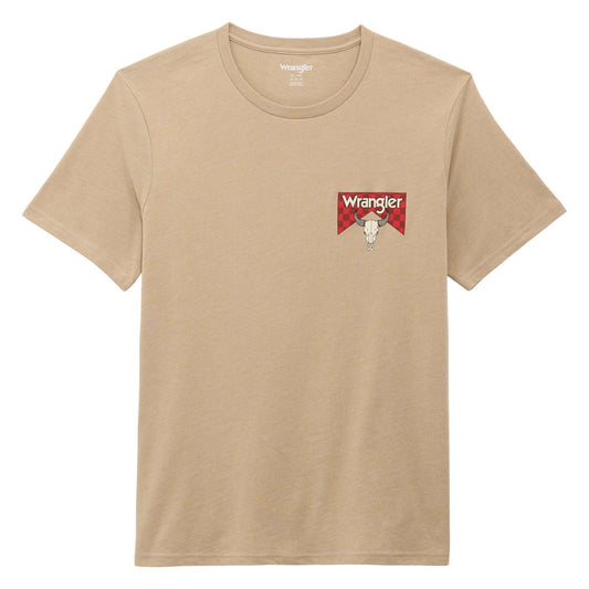 Wrangler® Graphic Short Sleeve T-Shirt - Regular Fit - Trench Coat Heather - 112375727