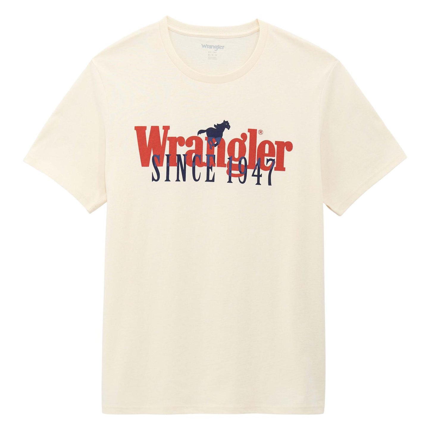 Wrangler® Graphic Short Sleeve T-Shirt - Regular Fit - Egret - 112375735