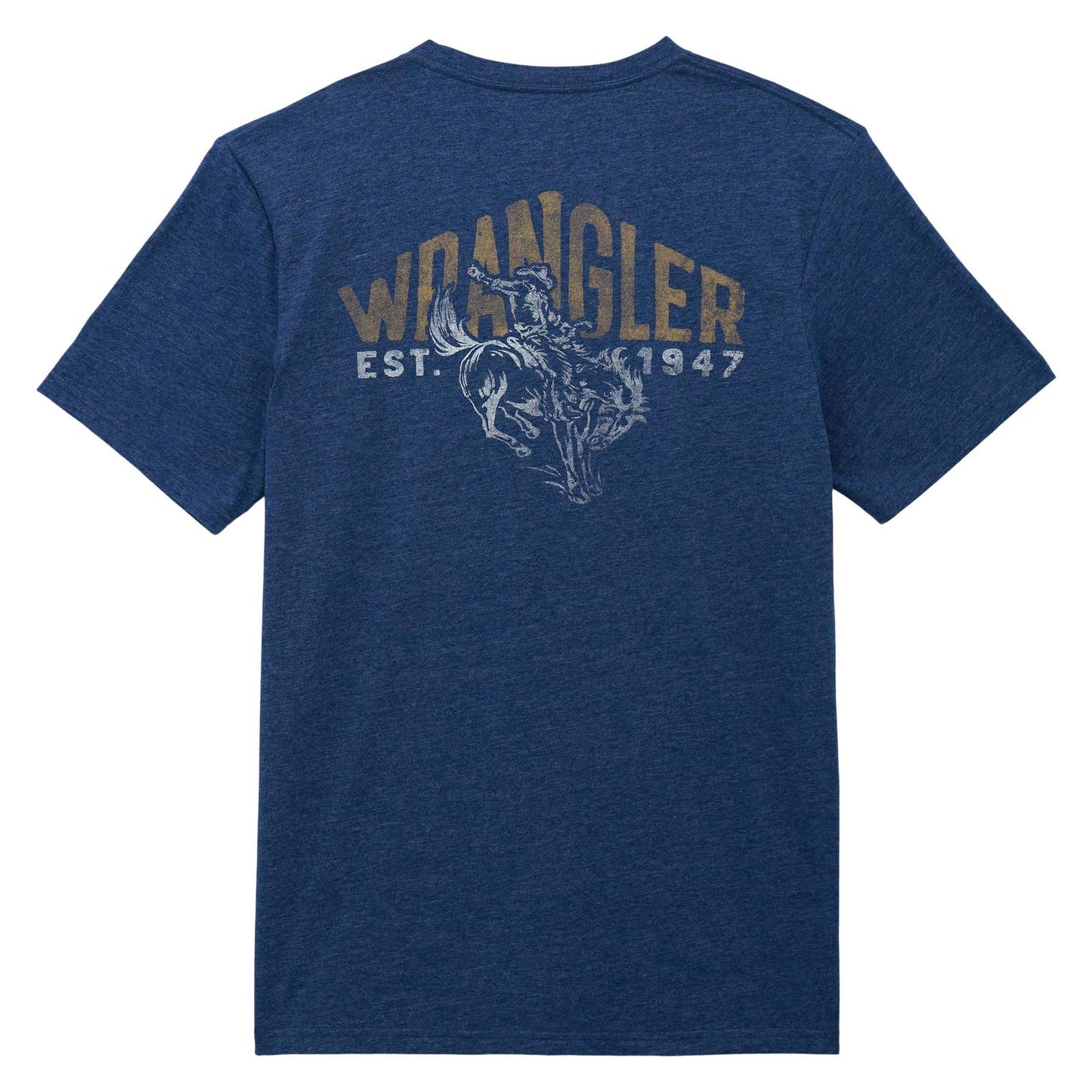 Wrangler® Graphic Short Sleeve Pocket T-shirt - Regular Fit - Dark Sapphire Heather