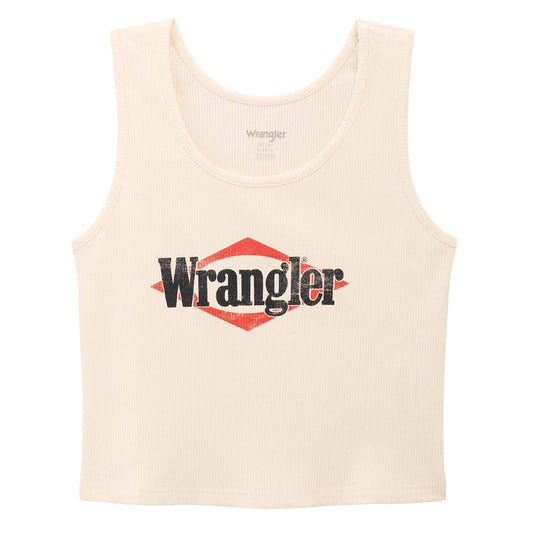 Wrangler® Graphic Slim Crop Tank - Whisper White
