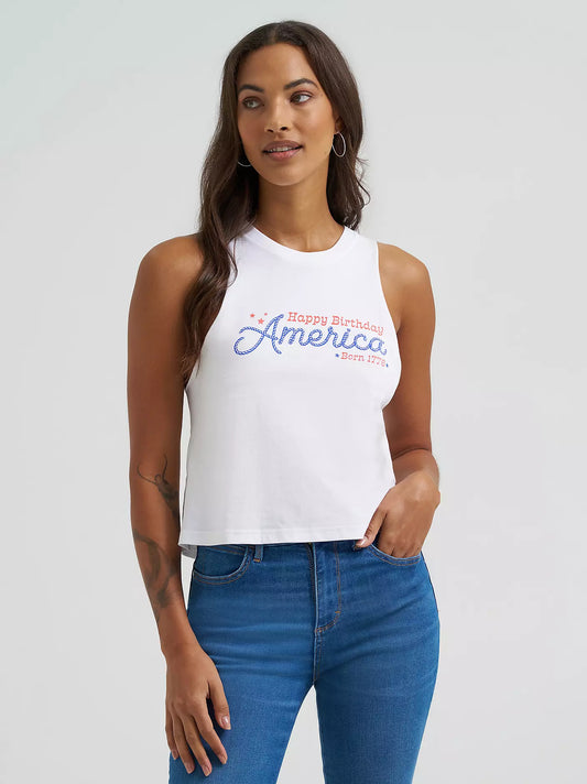 Wrangler Happy Birthday America Graphic Festival Tank