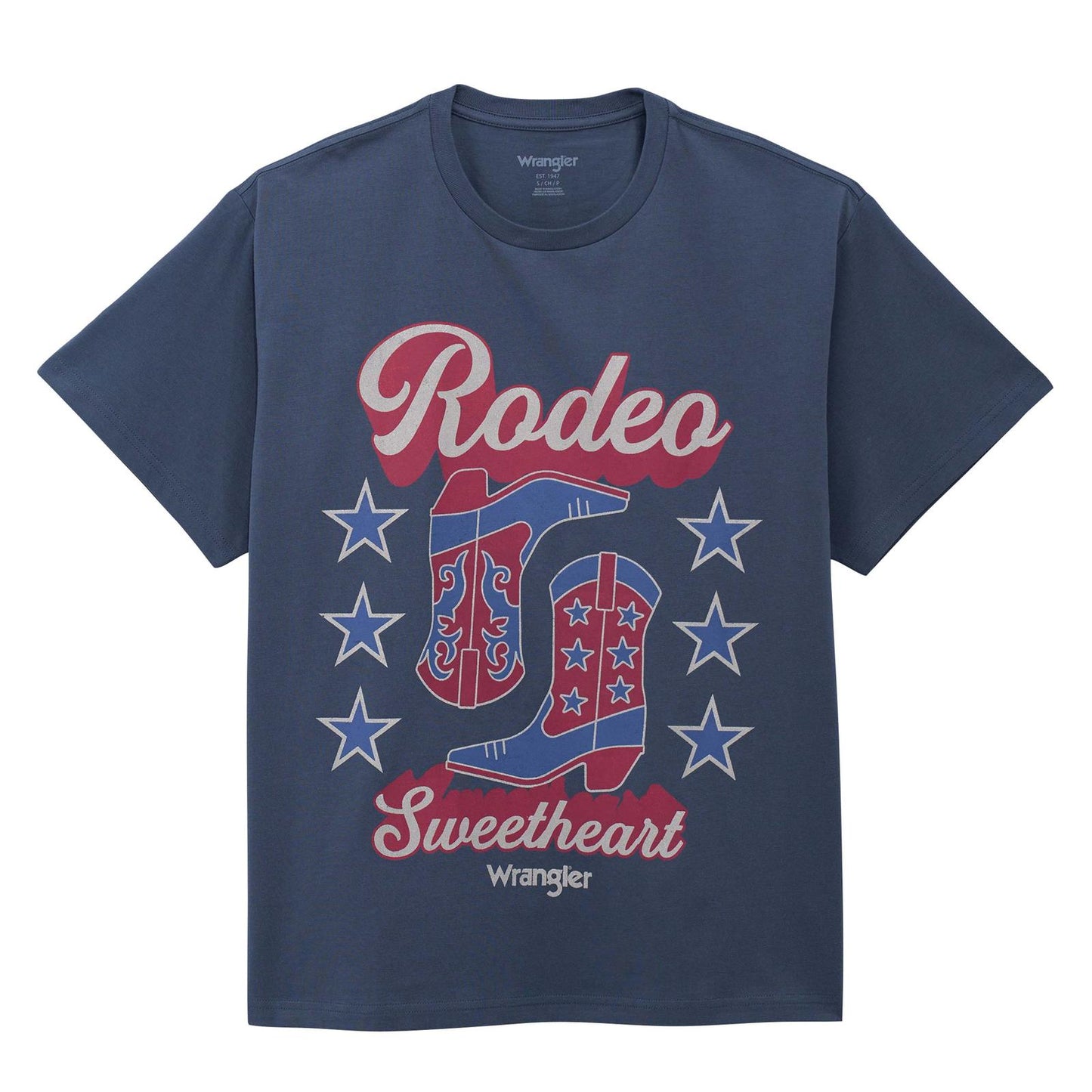 Wrangler Retro® Graphic Short Sleeve T-Shirt - Girlfriend Fit - Dark Denim - 112375873