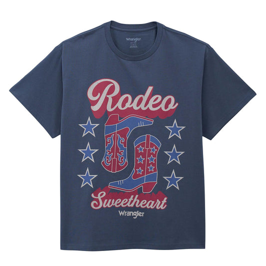 Wrangler Retro® Graphic Short Sleeve T-Shirt - Girlfriend Fit - Dark Denim - 112375873