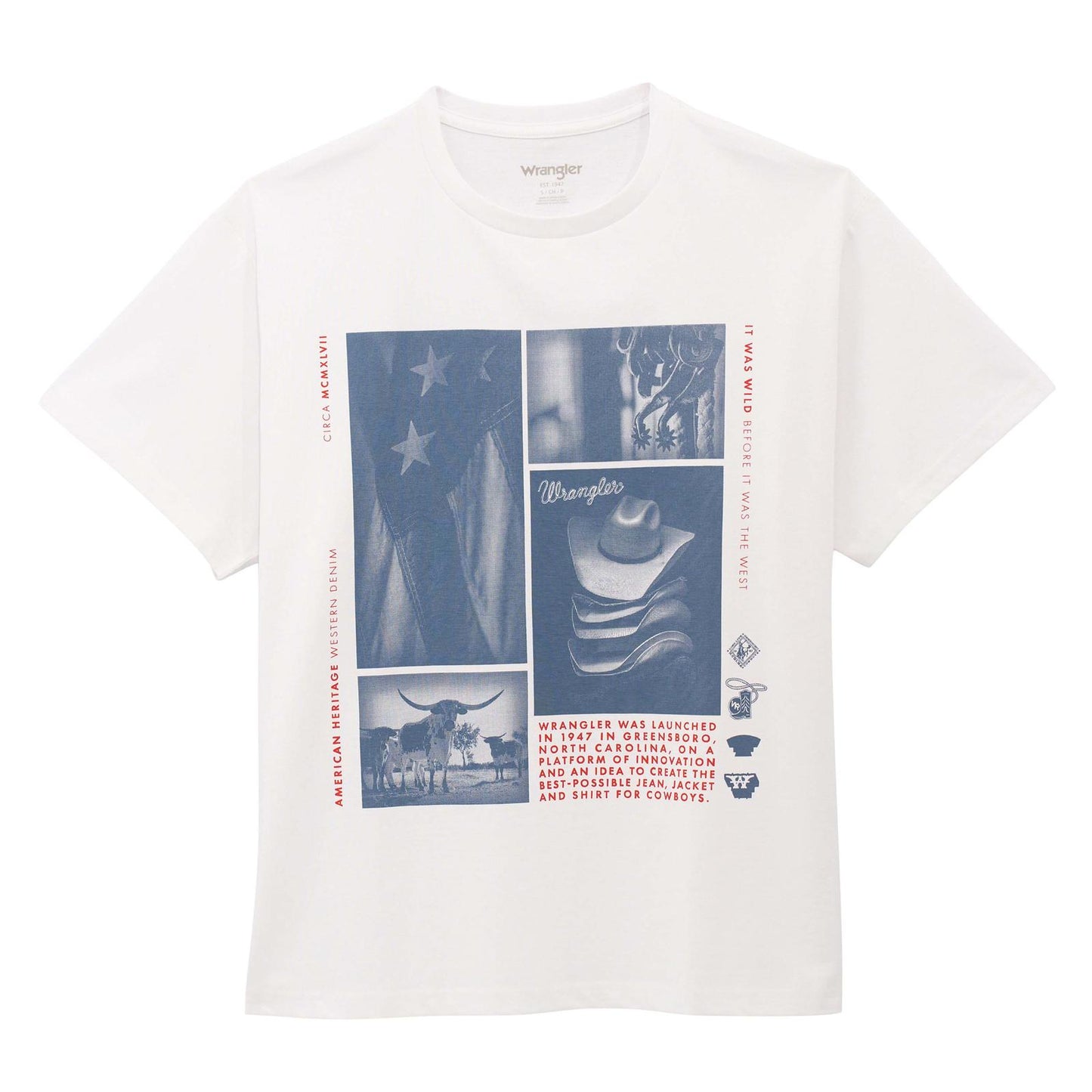 Wrangler Retro® Graphic Short Sleeve T-Shirt - Girlfriend Fit - Bright White - 112375895