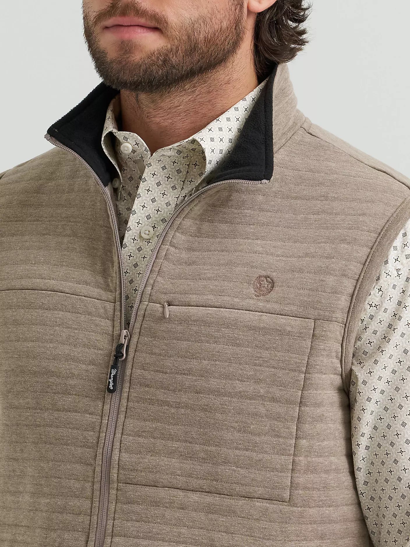Wrangler Men's George Strait Zip Front Solid Knit Vest-112381930