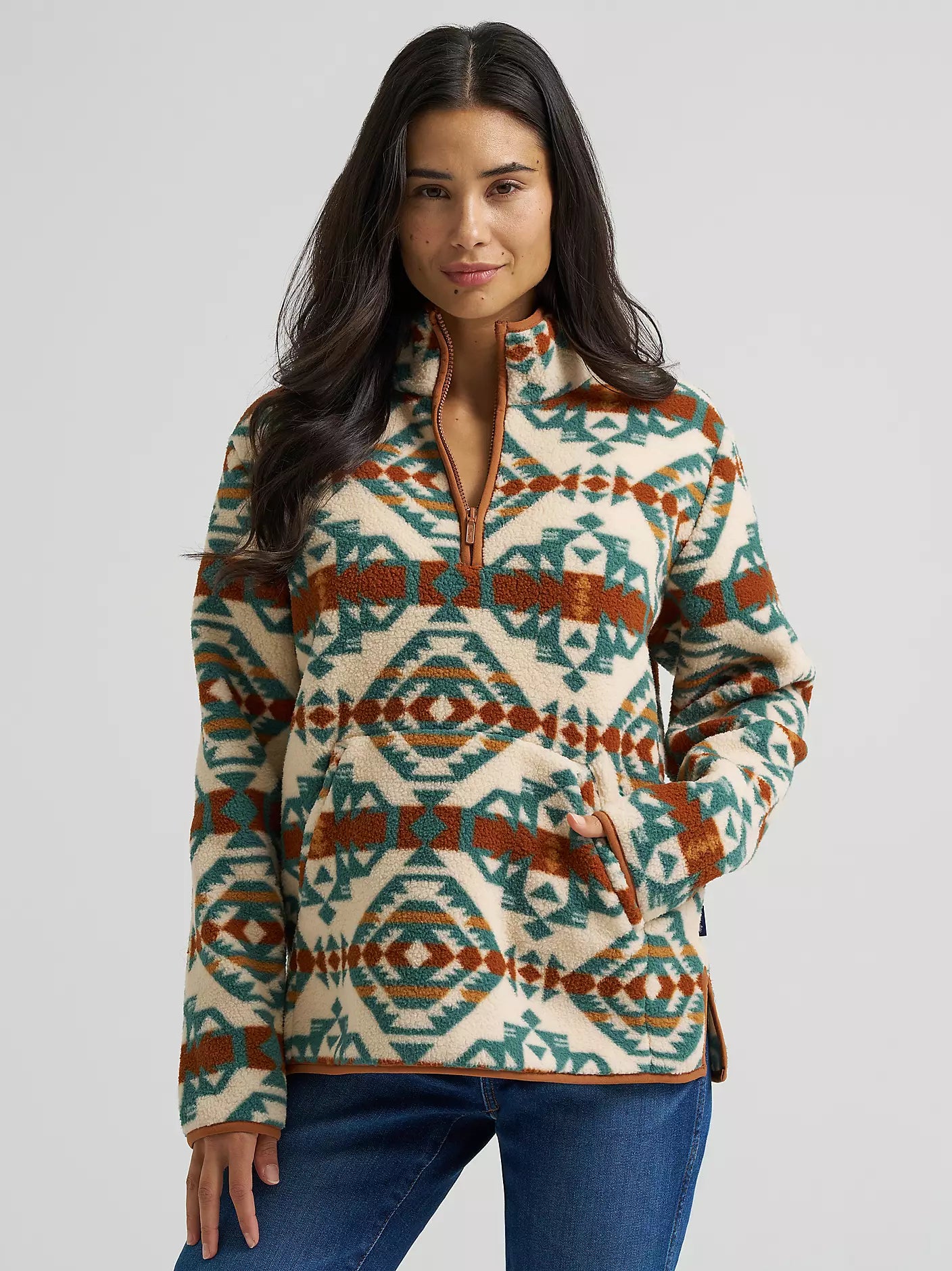 Women's Wrangler High Plains Sherpa Zip Pullover-112382729