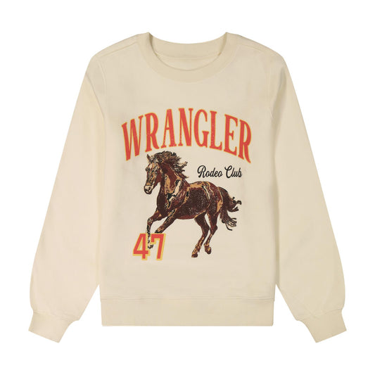Wrangler® Crew Fleece - Regular Fit - Antique White - 112383952