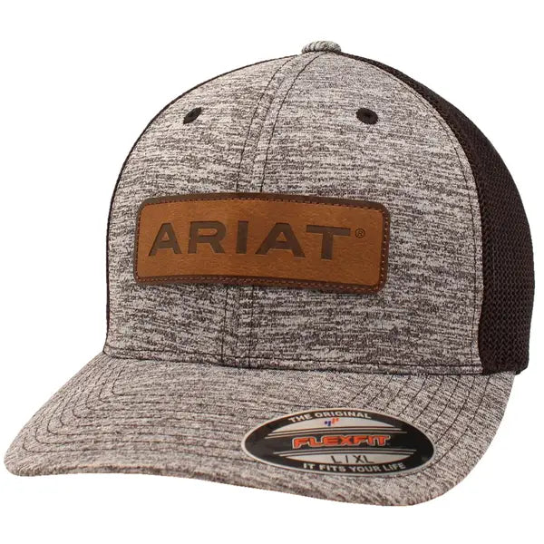 ARIAT Flex Fit Heather Cap with Leather Patch