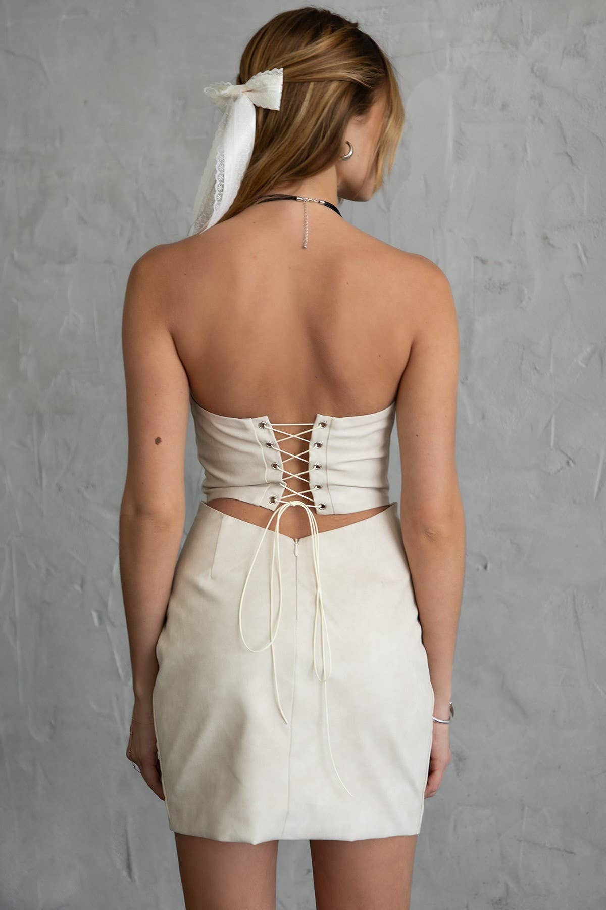 ARIZONA  Embroidered Western Strapless Bodycon Mini Dress