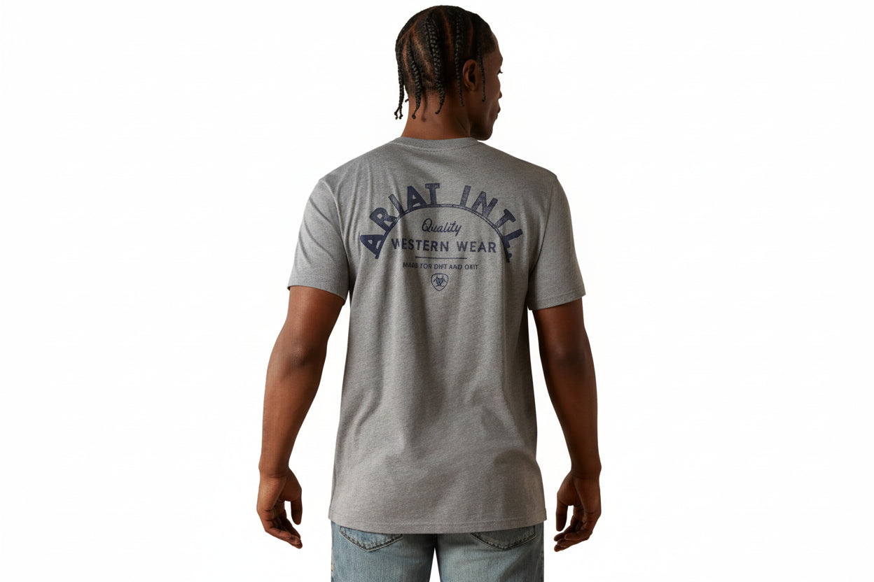 MNS Ariat Iron Ranch Arch T-Shirt/GRAPHITE HEATHER