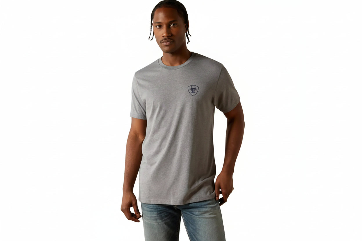 MNS Ariat Iron Ranch Arch T-Shirt/GRAPHITE HEATHER