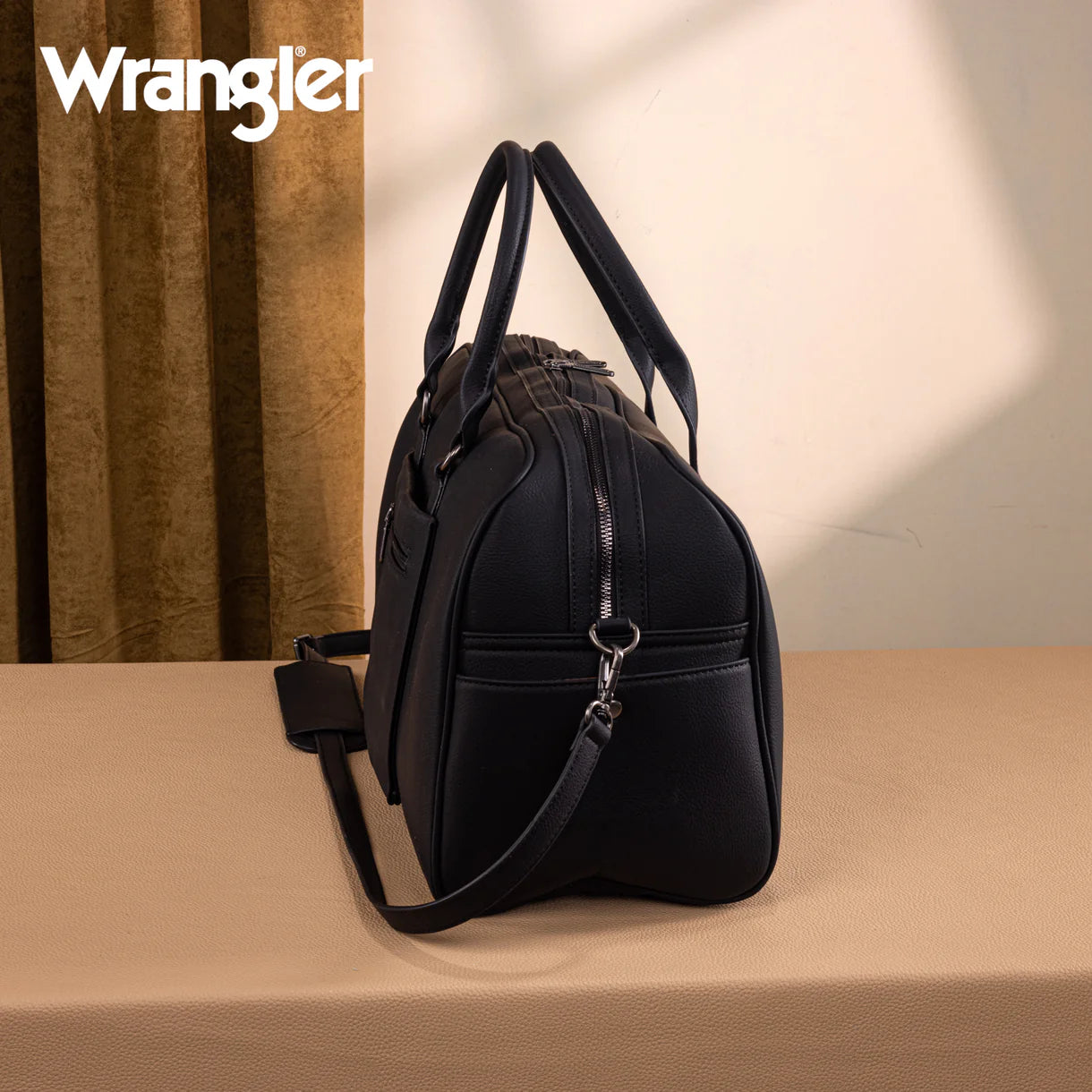 WG262-5110 Wrangler Whipstitch Collection Duffle Bag -Black