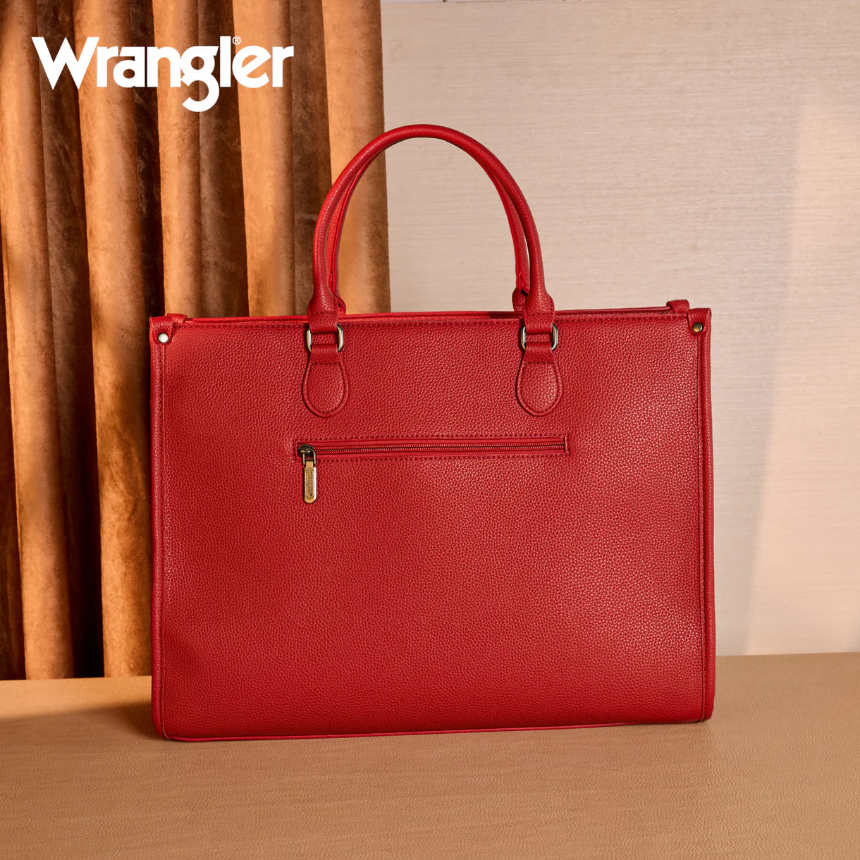 WG389-8119 Wrangler Carry-All Large Tote Work Tote /Crossbody - Cow-Red