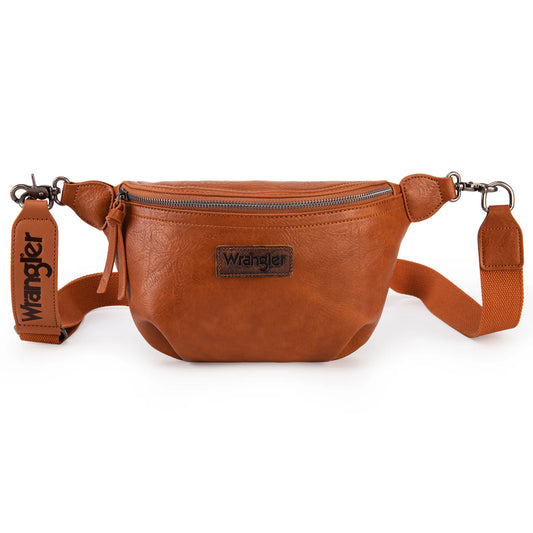 WG82-194 Wrangler Fanny Pack Belt Bag Sling Bag - Light Brown