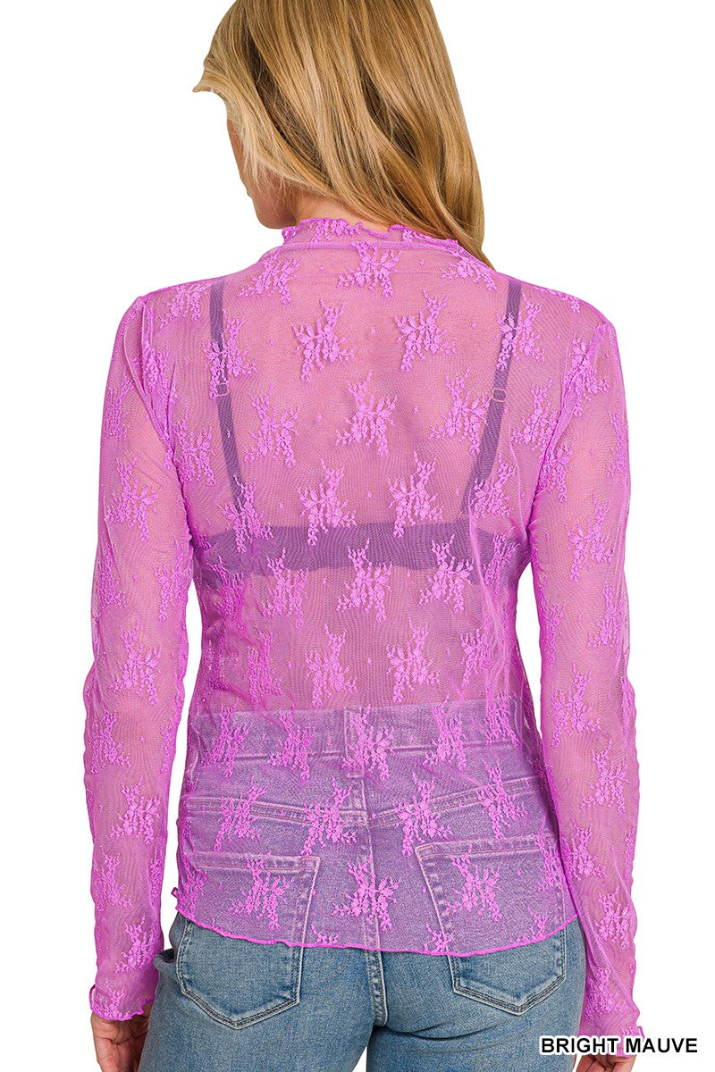 Lace See-through Layering Top