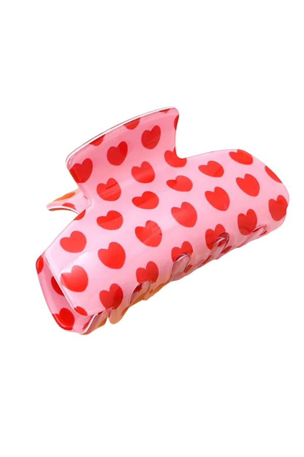 Valentine's Day Gift Swirl Heart Hair Claw Clips