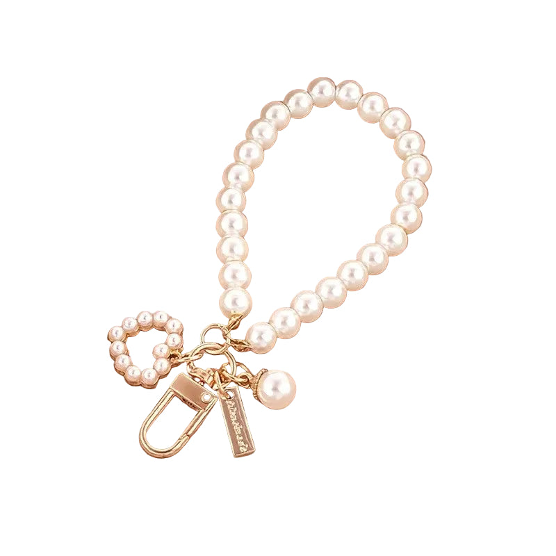 Pearl Bow Heart Seashell Bag Charm Keychains