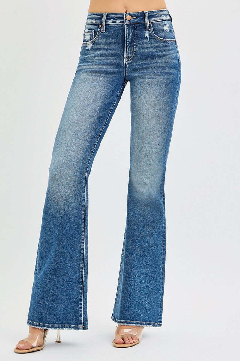 Tummy Control High Rise Flare Jeans