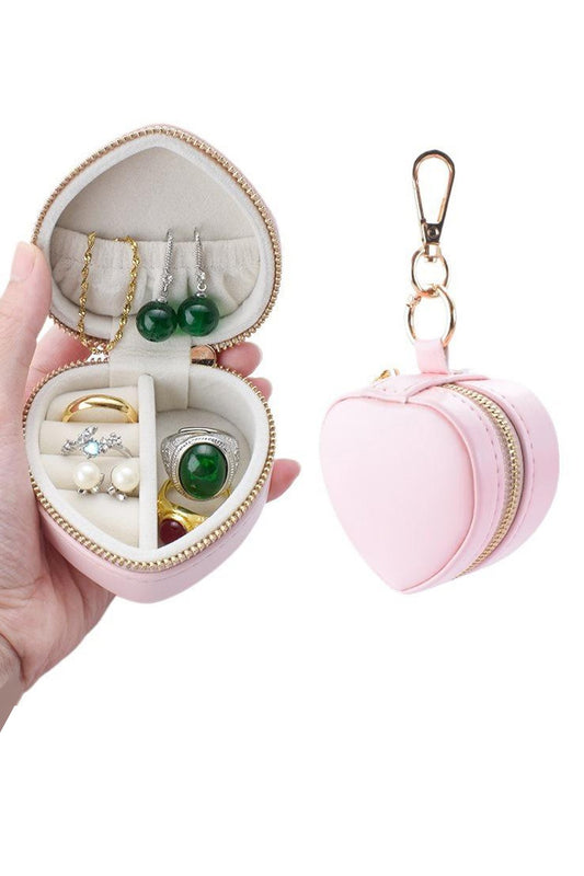 Mini Heart Jewelry Box Keychain Bag Charm