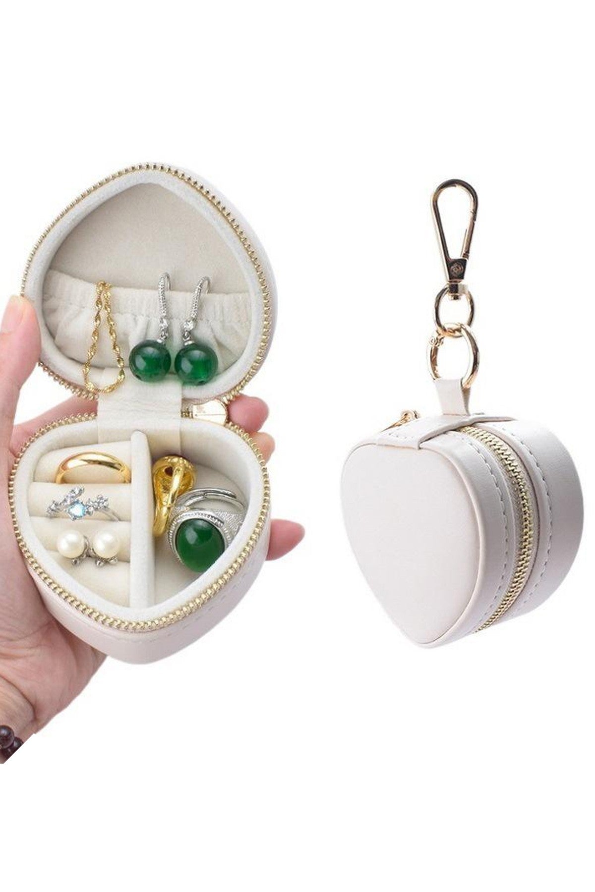 Mini Heart Jewelry Box Keychain Bag Charm