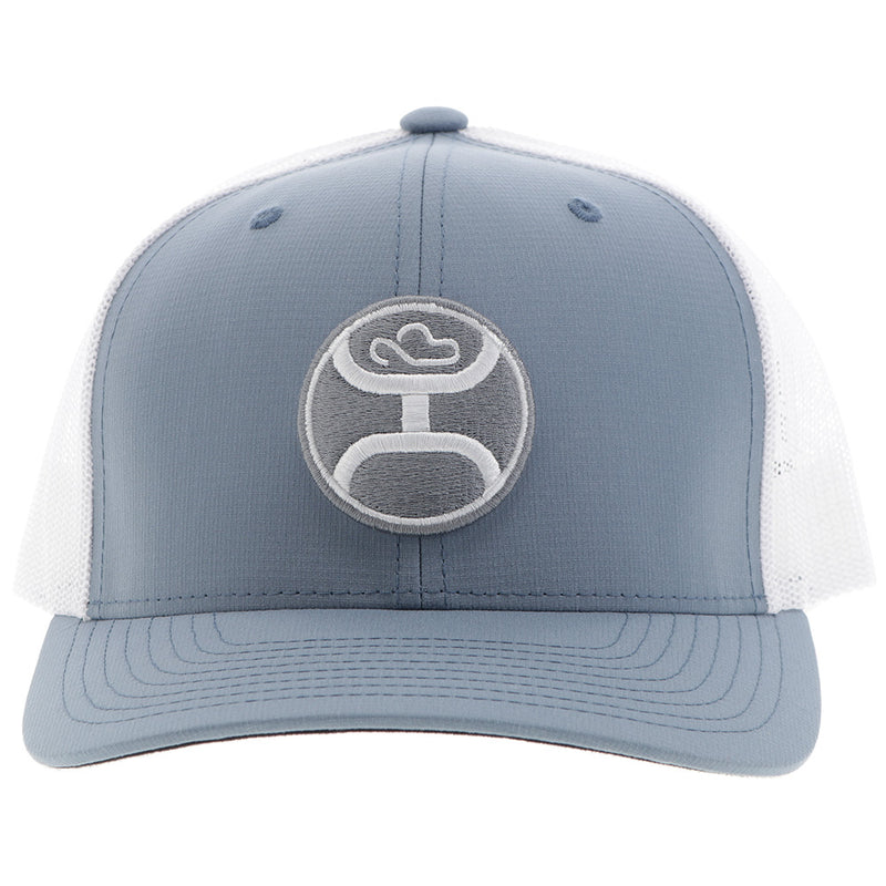 "Primo" Hat Blue/White w/Grey & White Circle Patch