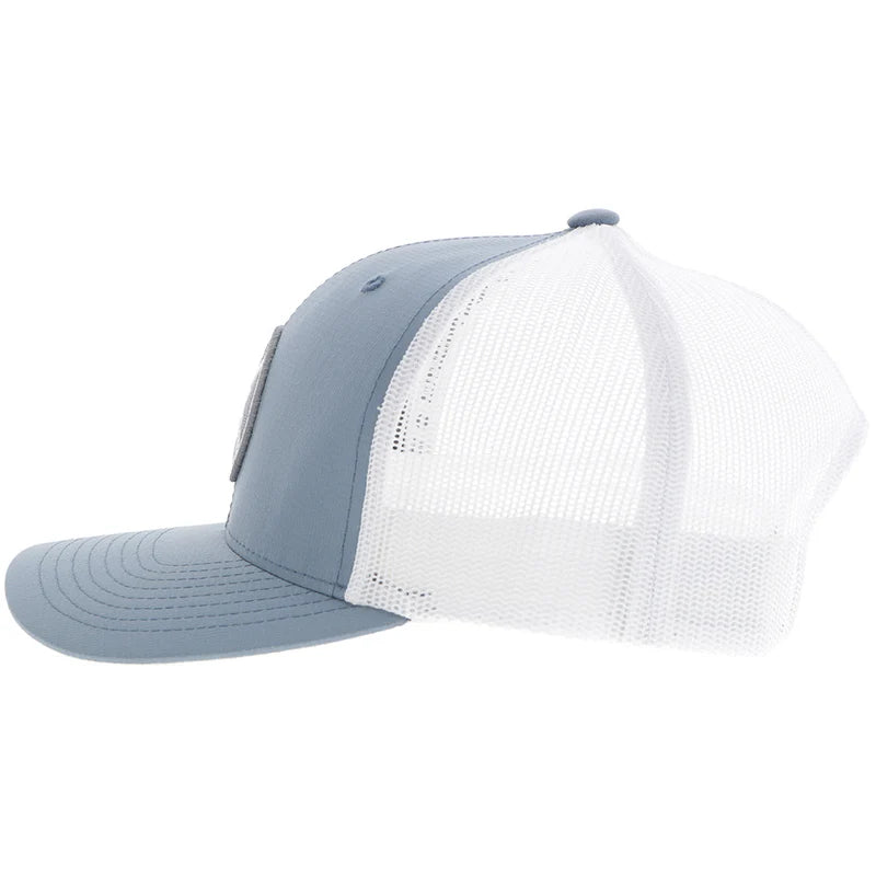 "Primo" Hat Blue/White w/Grey & White Circle Patch