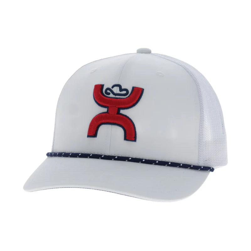 "Sterling" Hat White w/Red Hooey Logo